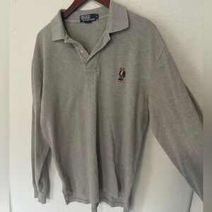 Polo by Ralph Lauren Vintage Men’s Bear Long Sleeve Polo